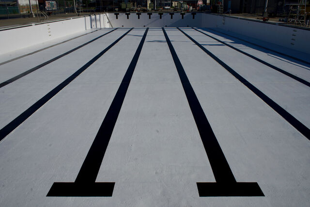 Toppenish city pool resurfacing, after